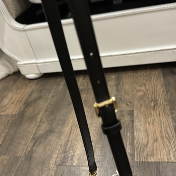 Michael Kora Black & Gold Leather Messenger Bag - Picture 15 of 17